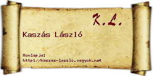 Kaszás László névjegykártya