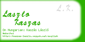 laszlo kaszas business card