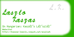 laszlo kaszas business card